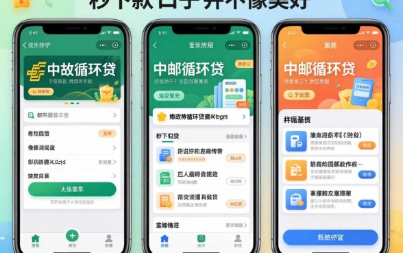 我试了几个类似中邮循环贷的平台，发现秒下款的口子并不像传说中那么美好