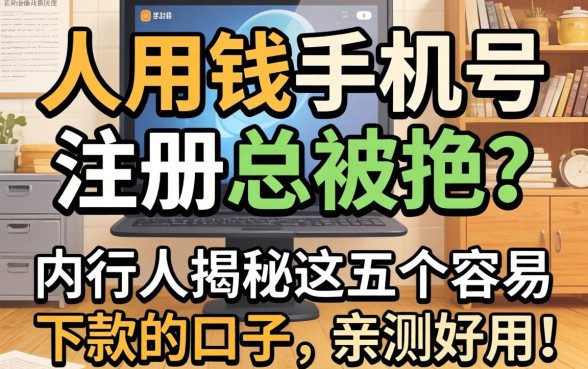 急用钱手机号注册总被拒?内行人揭秘这五个容易下款的口子,亲测好用!