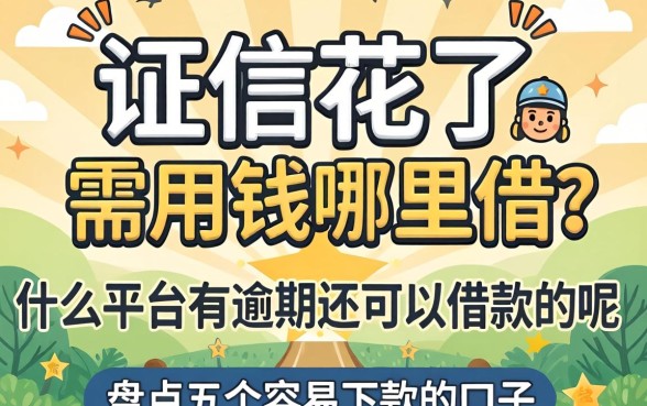 征信花了急需用钱哪里借?什么平台有逾期还可以借款的呢,盘点五个容易下款的口子