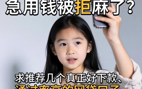 急用钱被拒麻了?求推荐几个真正好下款、通过率高的网贷口子!