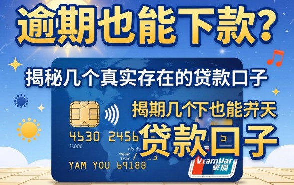 信用卡逾期也能下款?揭秘几个真实存在的贷款口子