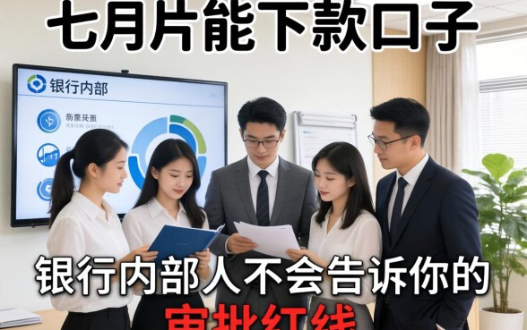 7月能下款的口子:银行内部人不会告诉你的审批红线