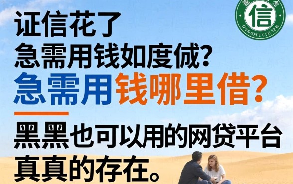 征信花了急需用钱哪里借？黑户也可以用的网贷平台真的存在吗？