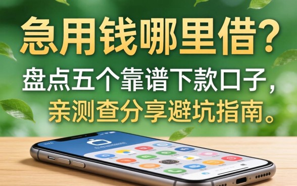 手机上急用钱哪里借？盘点五个靠谱下款口子，亲测分享避坑指南