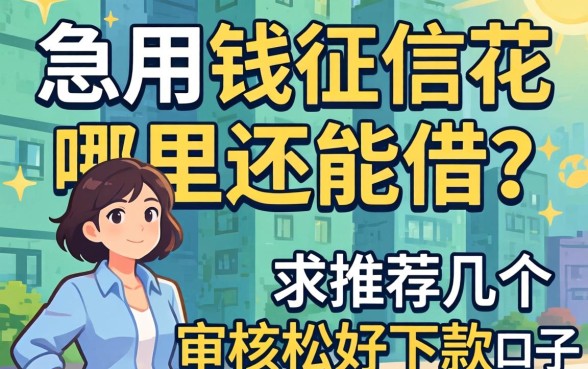 急用钱征信花哪里还能借？求推荐几个审核松好下款的口子！