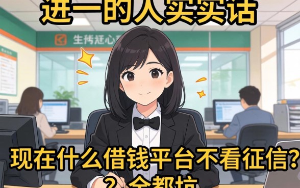 银行内部人说实话:现在什么借钱平台不看征信?全是坑