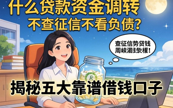急需资金周转？什么贷款不查征信不看负债？揭秘五大靠谱借钱口子