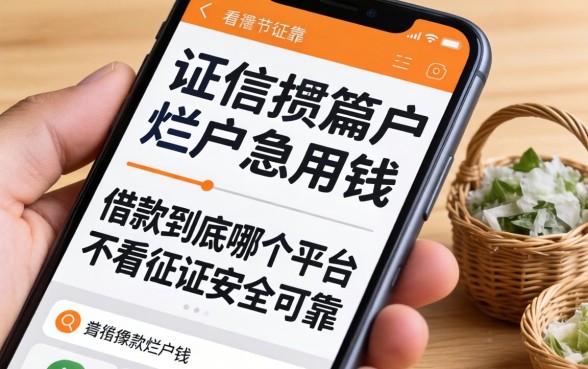 征信黑户烂户急用钱，手机借款到底哪个平台不看征信安全可靠？