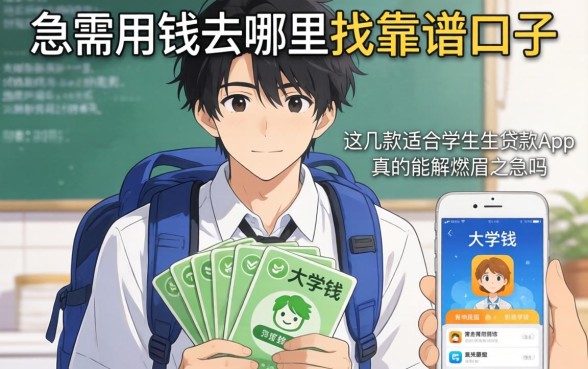 大学生急需用钱去哪里找靠谱口子？这几款适合学生的贷款app真的能解燃眉之急吗？