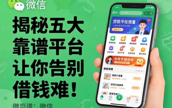 微信贷款的软件有哪些可靠？揭秘五大靠谱平台，让你告别借钱难！