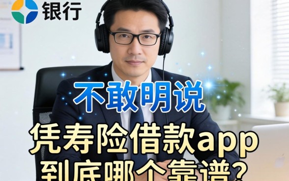 银行经理不敢明说：凭寿险借款的app到底哪个靠谱？
