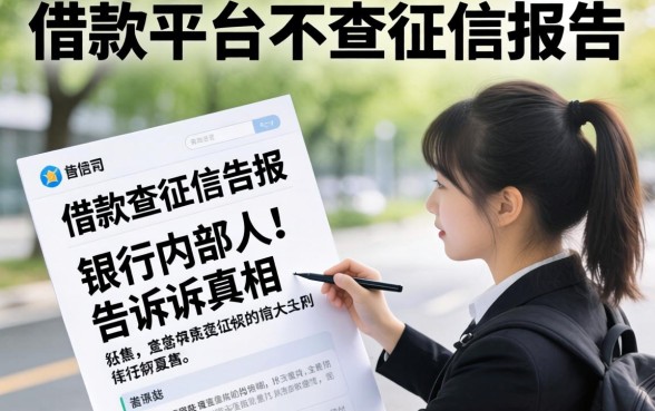 什么借款平台不查征信报告?银行内部人告诉你真相