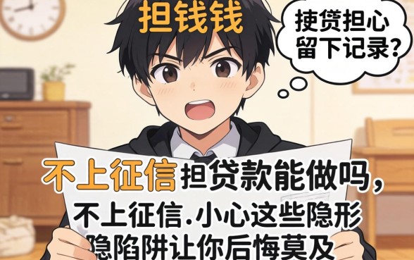 急需用钱却担心留下记录？不上征信的贷款能做吗？小心这些隐形陷阱让你后悔莫及