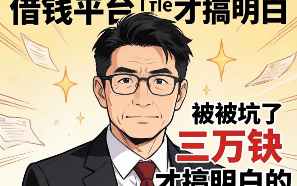最好通过的借钱平台?我被坑了三万块才搞明白的真相