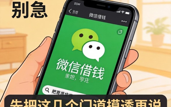 怎么用手机微信借钱呢?别急,先把这几个门道摸透再说