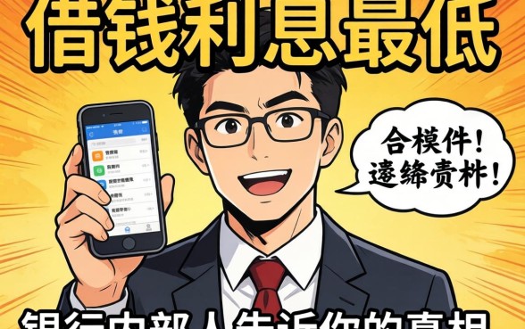 什么软件最借钱利息最低？银行内部人告诉你真相