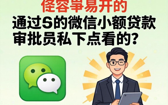 那些最容易通过的微信小额贷款,审批员私下怎么看的?