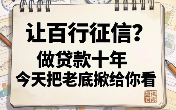 哪些上百行征信？做贷款十年，今天把老底掀给你看
