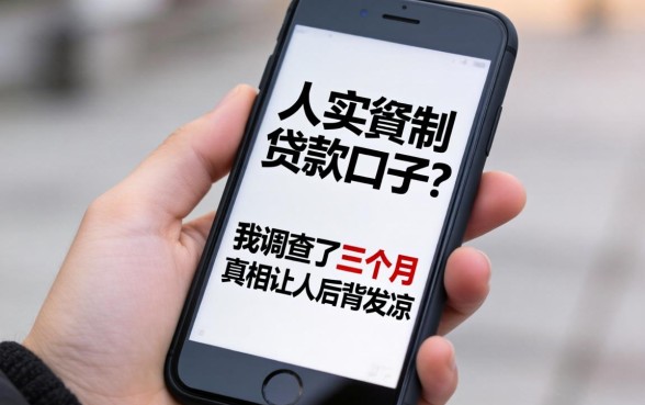 手机不是实名制贷款口子？我调查了三个月，真相让人后背发凉