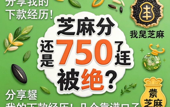 芝麻分750了还是被拒？分享我的下款经历和几个靠谱口子