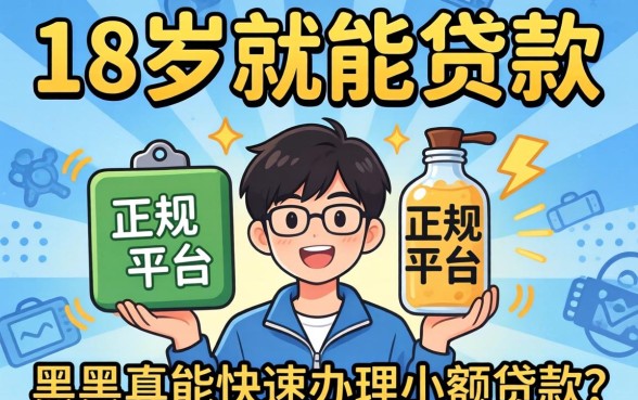 我试了那些宣传18岁就能贷款的正规平台，黑户真能快速办理小额贷款吗