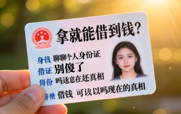 光拿身份证就能借到钱?别傻了,聊聊个人身份证借钱可以吗现在的真相