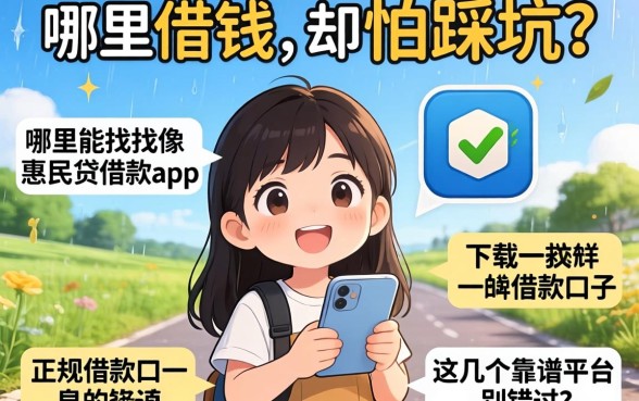 急需用钱却怕踩坑？哪里能找到像惠民贷借款app下载一样正规的借款口子？这几个靠谱平台别错过