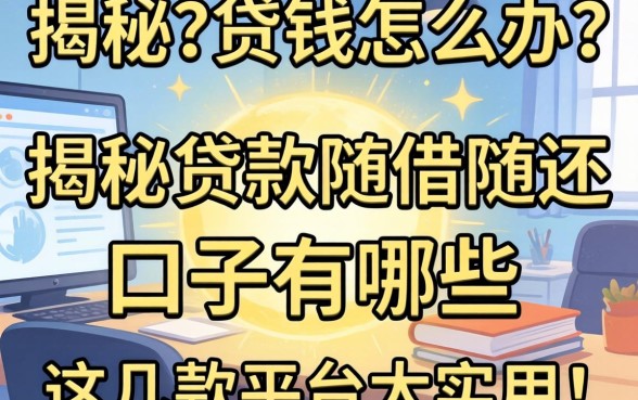 急需用钱怎么办？揭秘贷款随借随还的口子有哪些，这几款平台太实用了！