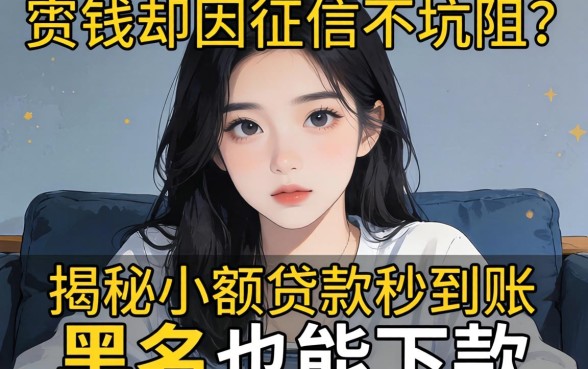 急需用钱却因征信受阻？揭秘小额贷款秒到账黑户也能下款的真相与避坑指南