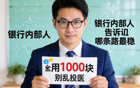 急用1000块别乱投医，银行内部人告诉你哪条路最稳