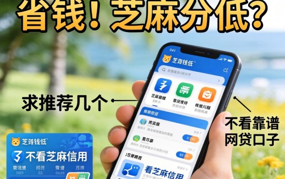 急需用钱但芝麻分太低？求推荐几个不看芝麻信用的靠谱网贷口子！