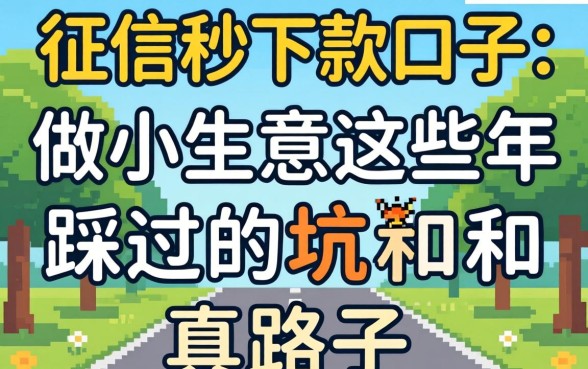 无视征信秒下款的口子2026：做小生意这些年踩过的坑和真路子