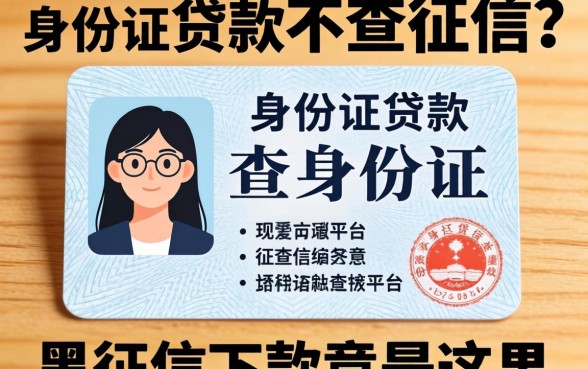 我试了那些凭身份证贷款不查征信的平台,发现黑征信下款竟是这结果