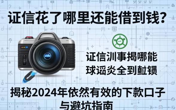 征信花了哪里还能借到钱？揭秘2024年依然有效的下款口子与避坑指南