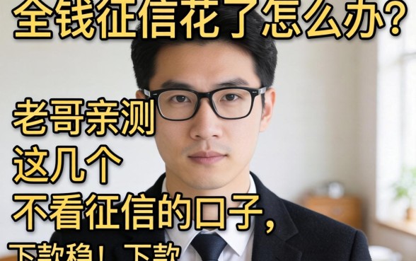 急需用钱征信花了怎么办？老哥亲测这几个不看征信的口子，下款稳！