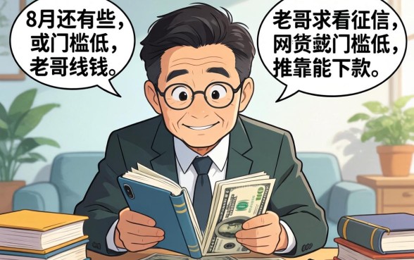 最近急需用钱，2026年8月还有哪些不看征信或者门槛低的网贷能下款？求老哥推荐靠谱路子！