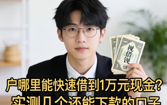 黑户哪里能快速借到一万元现金？实测几个还能下款的口子