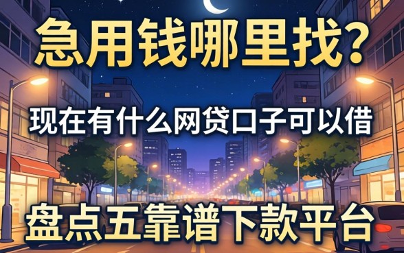 深夜急用钱哪里找？现在有什么网贷口子可以借？盘点五个靠谱下款平台