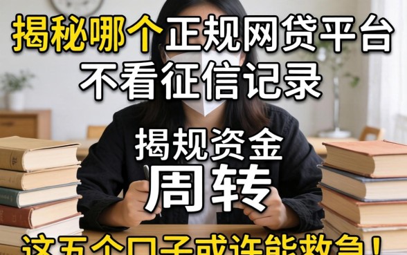 急需资金周转？揭秘哪个正规网贷平台不看征信记录，这五个口子或许能救急！