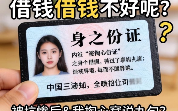 押身份证借钱好不好呢？被坑惨后我掏心窝说几句