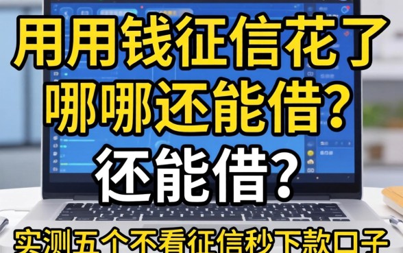 急用钱征信花了哪里还能借?实测五个不看征信秒下款的口子