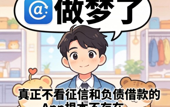 别做梦了，真正不看征信和负债借款的app根本不存在