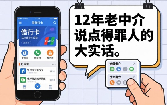 不需要银行卡的借钱软件？12年老中介说点得罪人的大实话