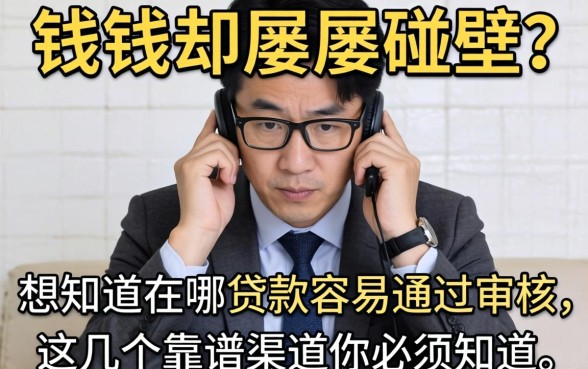 急需用钱却屡屡碰壁？想知道在哪贷款容易通过审核，这几个靠谱渠道你必须知道