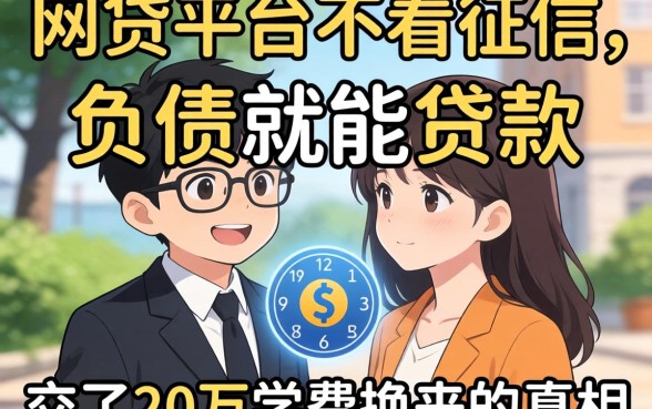 哪些网贷平台不看征信和负债就能贷款？我交了20万学费换来的真相
