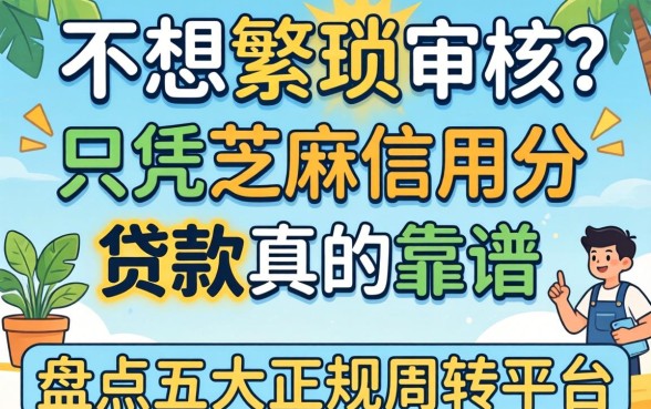 急需用钱却不想繁琐审核？只凭芝麻信用分的贷款真的靠谱吗？盘点五大正规周转平台