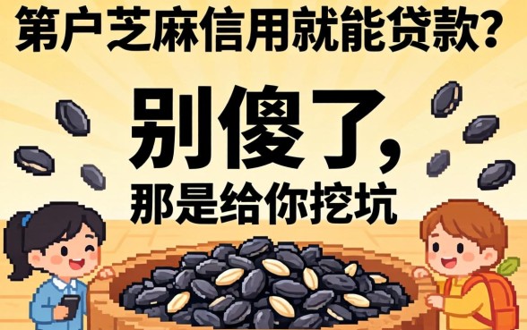 黑户芝麻信用就能贷款的？别傻了，那是给你挖坑