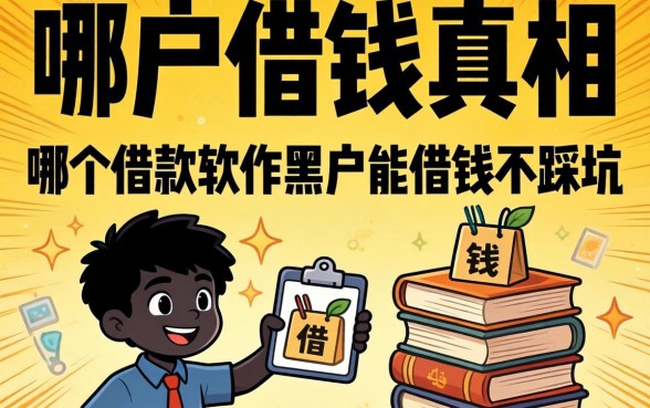 黑户借钱真相:哪个借款软件黑户能借钱不踩坑