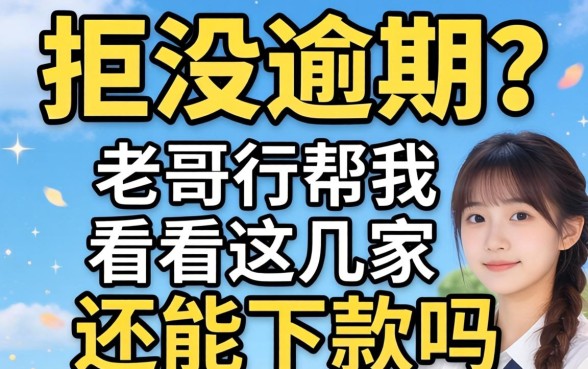 全是拒没逾期？老哥们帮我看看这几家还能下款吗？