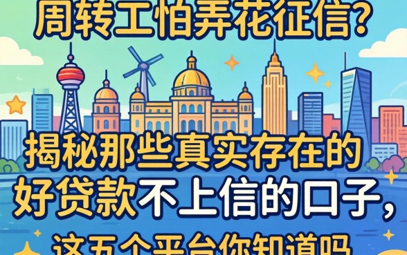 急需周转又怕弄花征信？揭秘那些真实存在的好贷款不上征信的口子，这五个平台你知道吗？